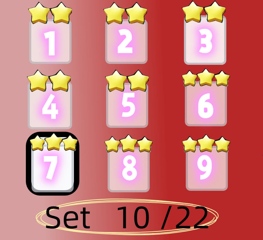 3 star、4 star and 5 star,Set 1 - Set 21 all Sticker