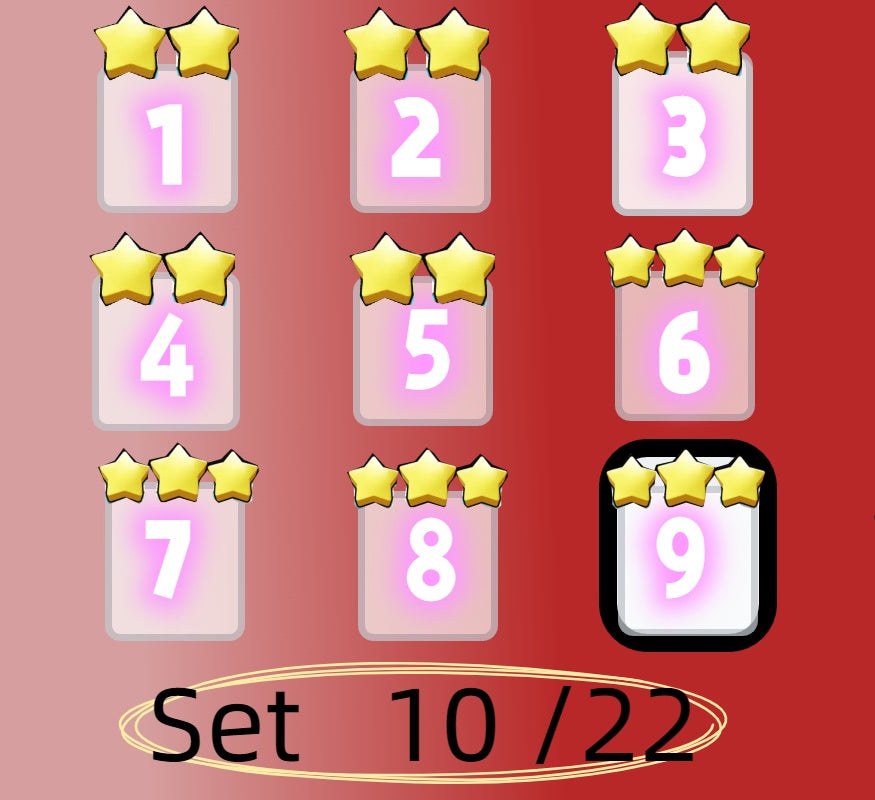 3 star、4 star and 5 star,Set 1 - Set 21 all Sticker