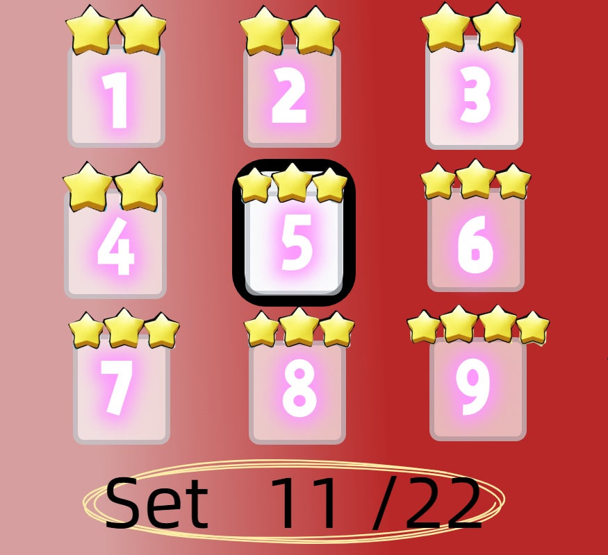 3 star、4 star and 5 star,Set 1 - Set 21 all Sticker