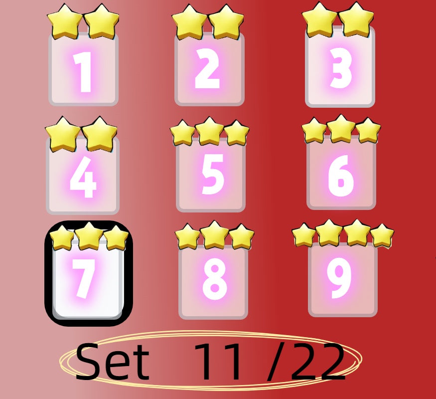 3 star、4 star and 5 star,Set 1 - Set 21 all Sticker