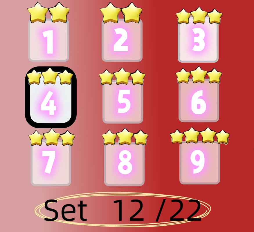 3 star、4 star and 5 star,Set 1 - Set 21 all Sticker