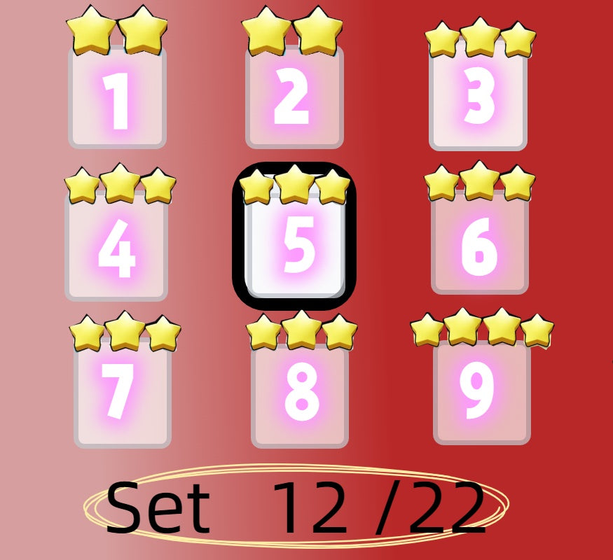 3 star、4 star and 5 star,Set 1 - Set 21 all Sticker