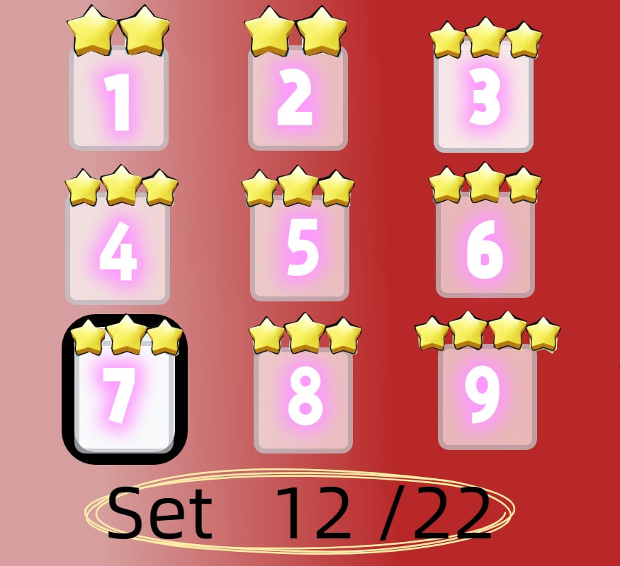3 star、4 star and 5 star,Set 1 - Set 21 all Sticker