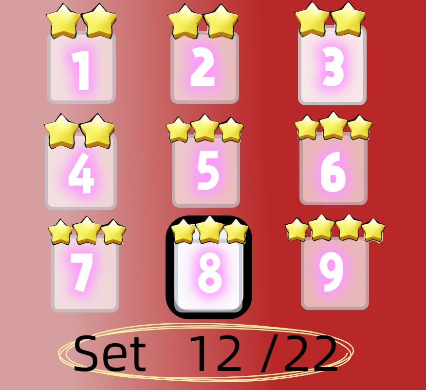 3 star、4 star and 5 star,Set 1 - Set 21 all Sticker