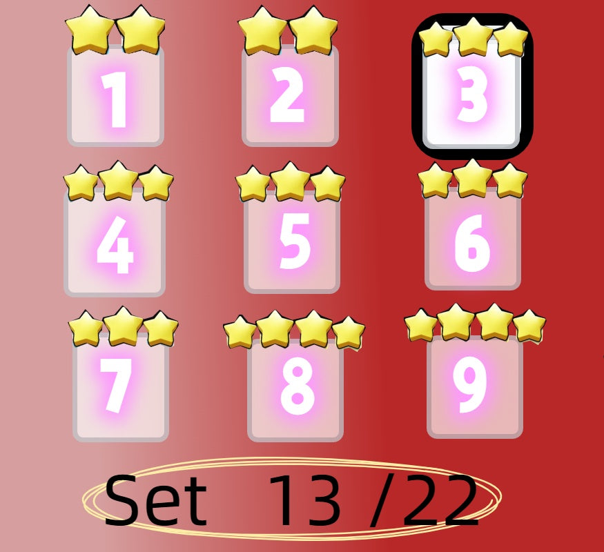 3 star、4 star and 5 star,Set 1 - Set 21 all Sticker