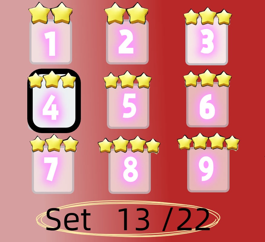 3 star、4 star and 5 star,Set 1 - Set 21 all Sticker