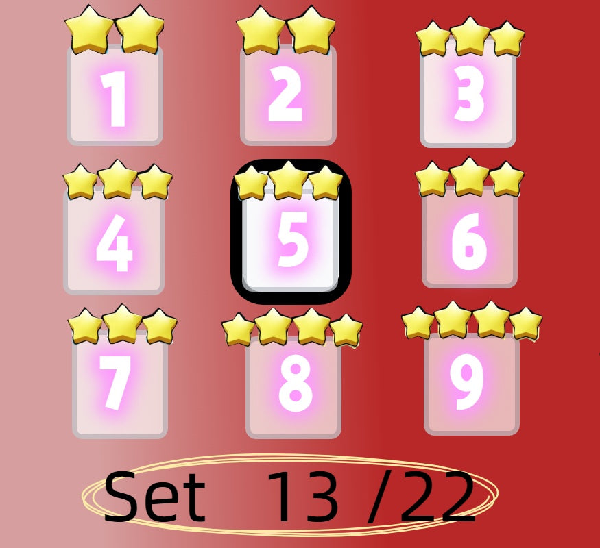 3 star、4 star and 5 star,Set 1 - Set 21 all Sticker