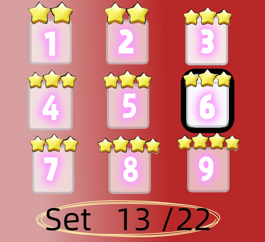 3 star、4 star and 5 star,Set 1 - Set 21 all Sticker