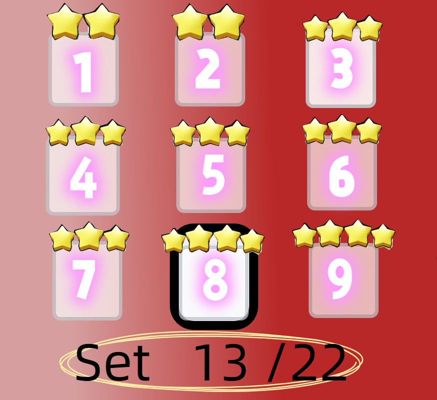 3 star、4 star and 5 star,Set 1 - Set 21 all Sticker