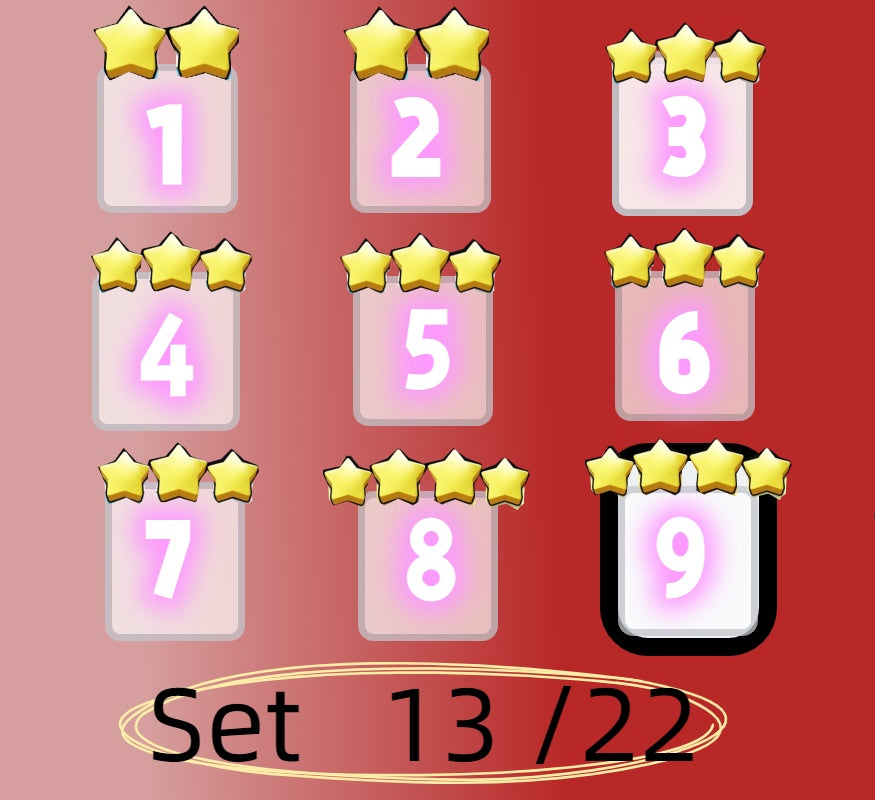 3 star、4 star and 5 star,Set 1 - Set 21 all Sticker