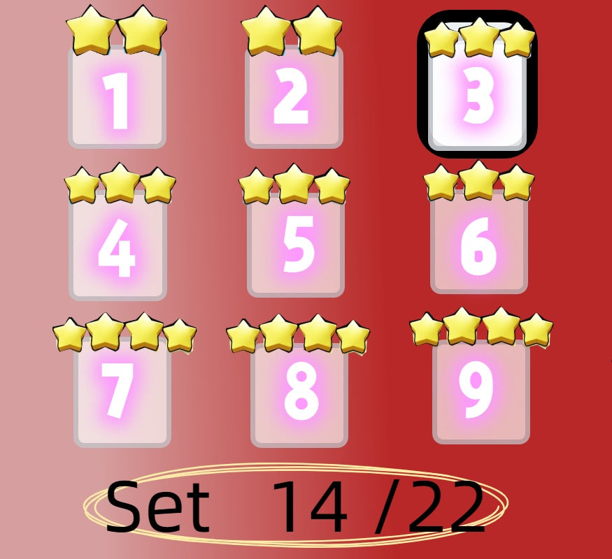 3 star、4 star and 5 star,Set 1 - Set 21 all Sticker