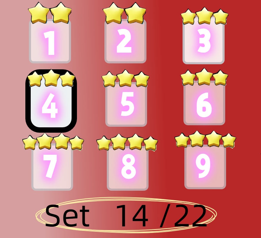 3 star、4 star and 5 star,Set 1 - Set 21 all Sticker