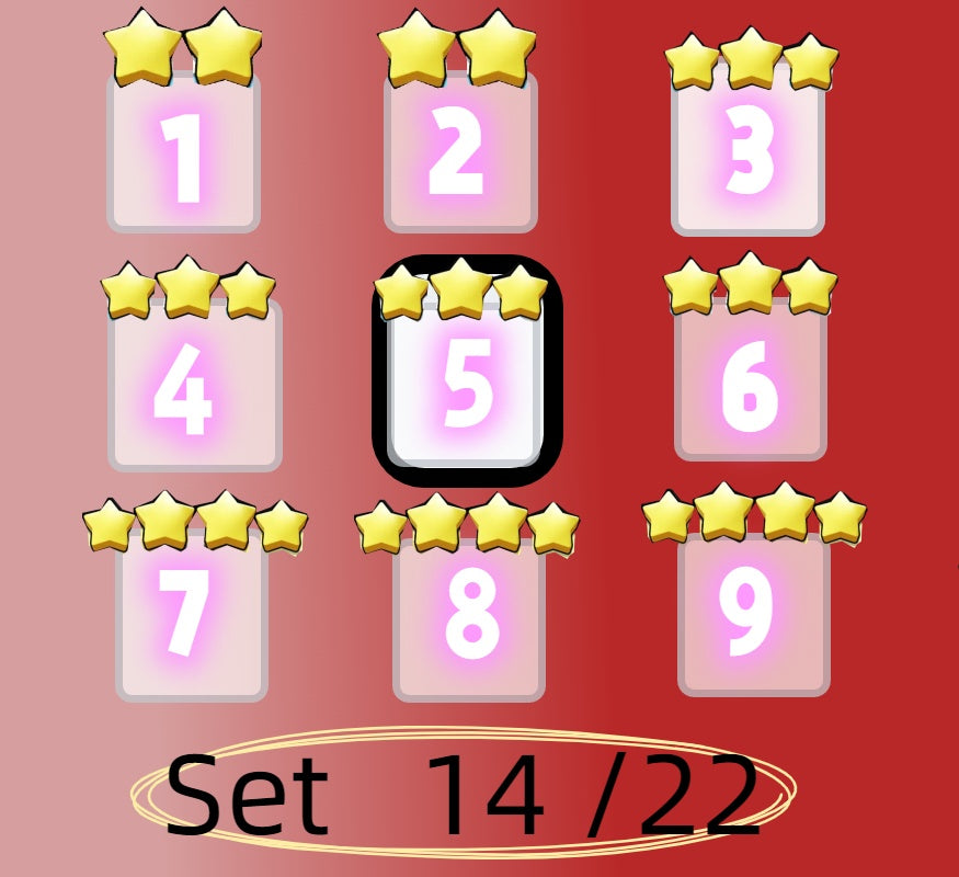 3 star、4 star and 5 star,Set 1 - Set 21 all Sticker