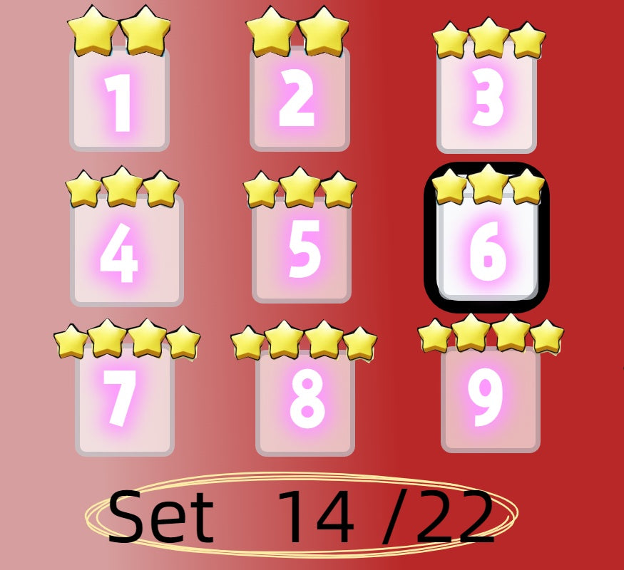 3 star、4 star and 5 star,Set 1 - Set 21 all Sticker