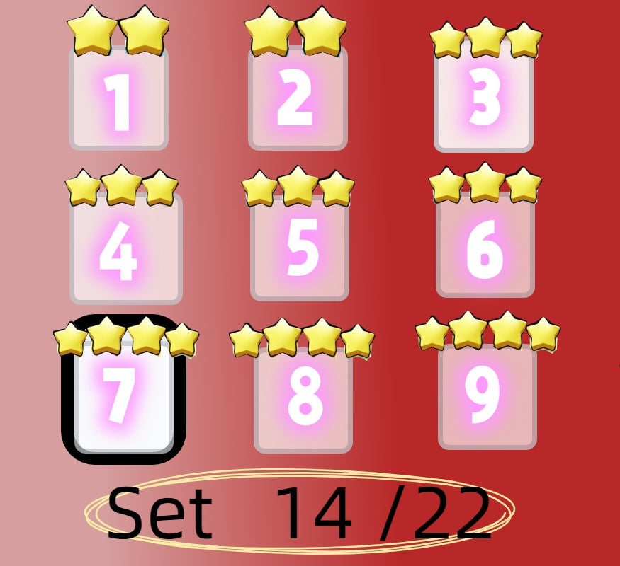 4 star and 5 star,Set 1 - Set 21 all Sticker