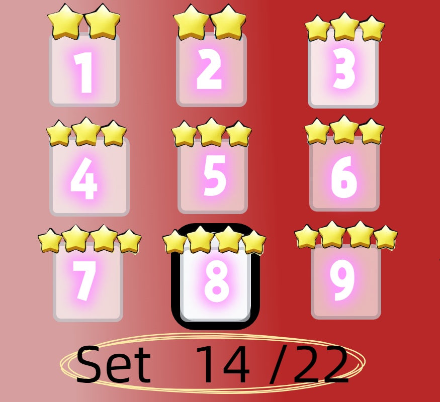 3 star、4 star and 5 star,Set 1 - Set 21 all Sticker