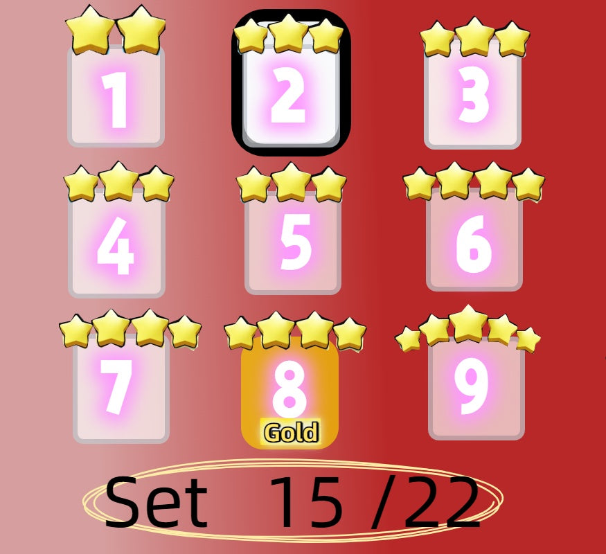 3 star、4 star and 5 star,Set 1 - Set 21 all Sticker
