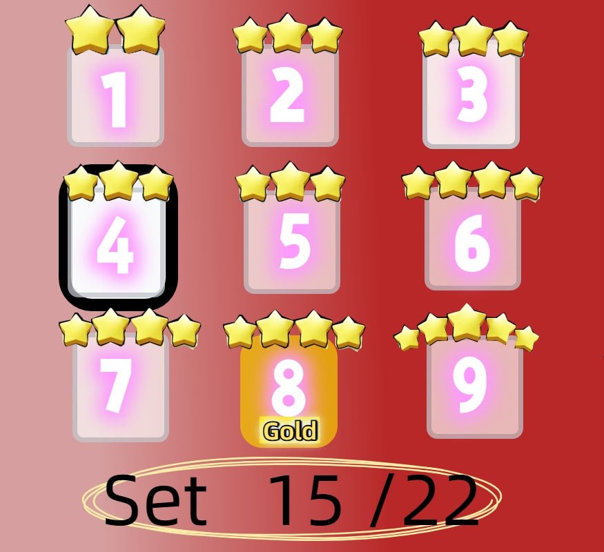 3 star、4 star and 5 star,Set 1 - Set 21 all Sticker