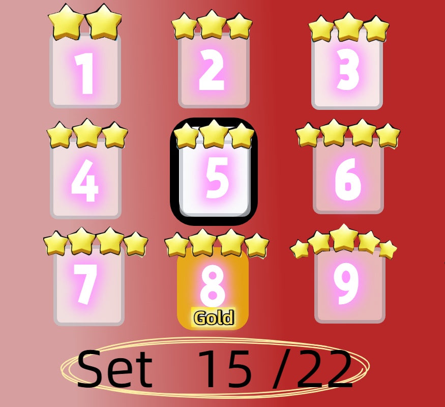 3 star、4 star and 5 star,Set 1 - Set 21 all Sticker