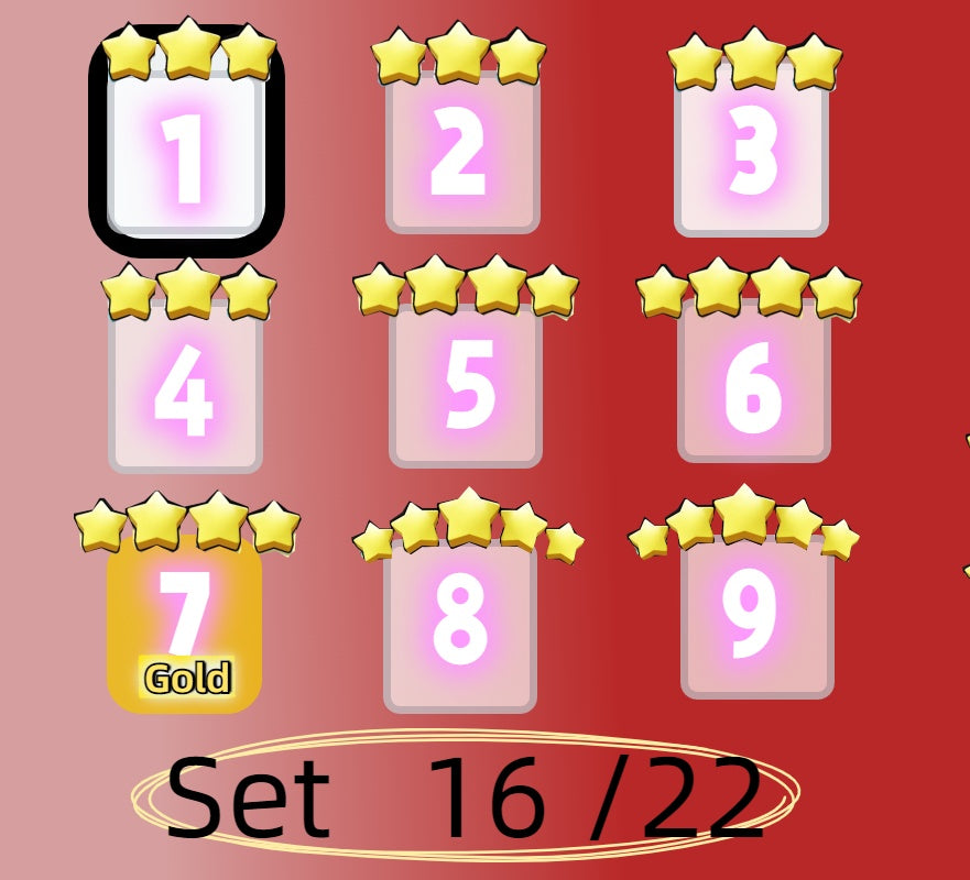 3 star、4 star and 5 star,Set 1 - Set 21 all Sticker
