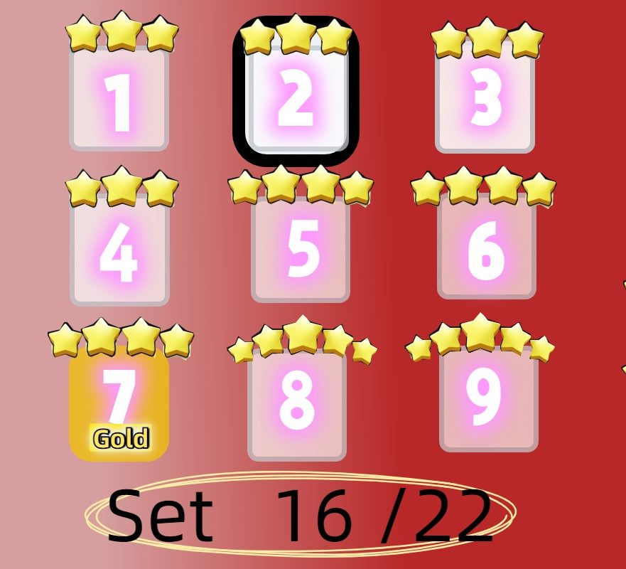 3 star、4 star and 5 star,Set 1 - Set 21 all Sticker