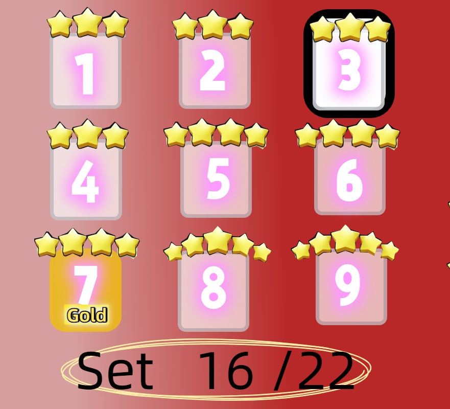 3 star、4 star and 5 star,Set 1 - Set 21 all Sticker