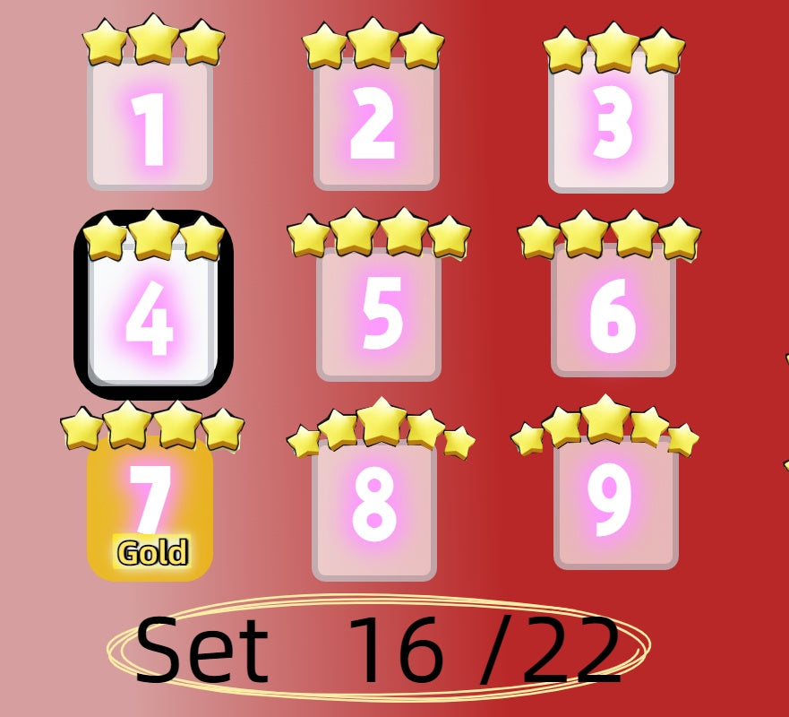 3 star、4 star and 5 star,Set 1 - Set 21 all Sticker