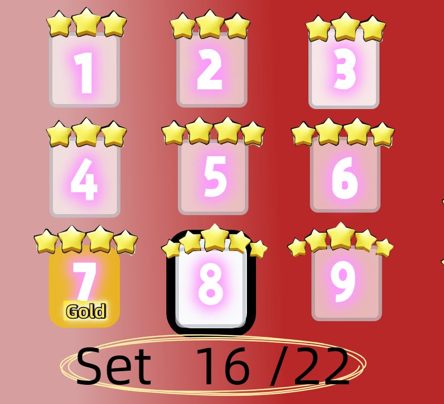 3 star、4 star and 5 star,Set 1 - Set 21 all Sticker