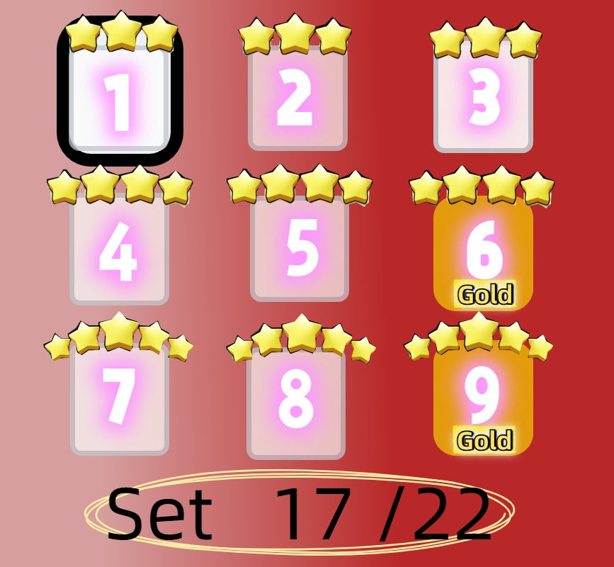 3 star、4 star and 5 star,Set 1 - Set 21 all Sticker