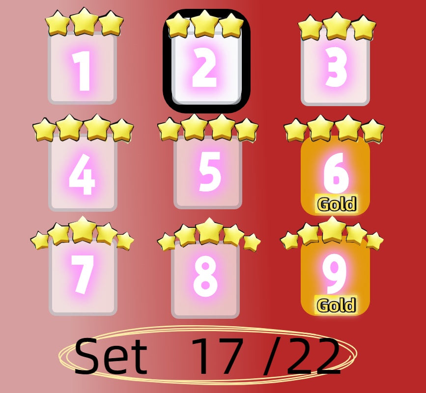 3 star、4 star and 5 star,Set 1 - Set 21 all Sticker