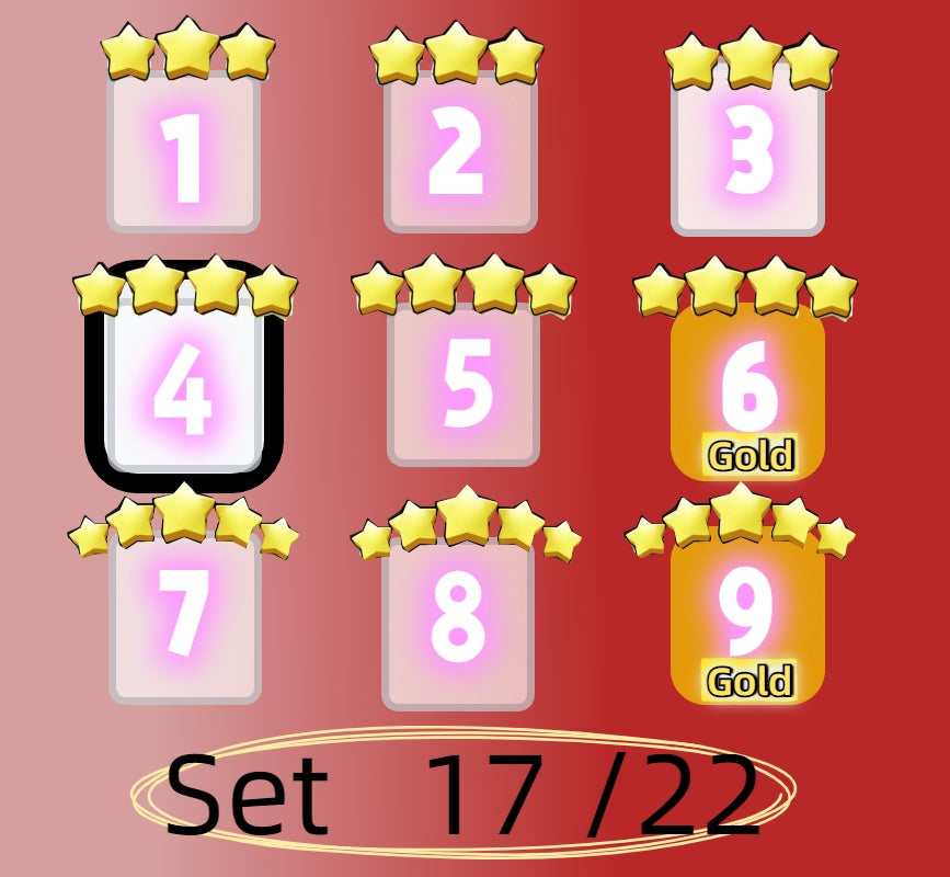4 star and 5 star,Set 1 - Set 21 all Sticker