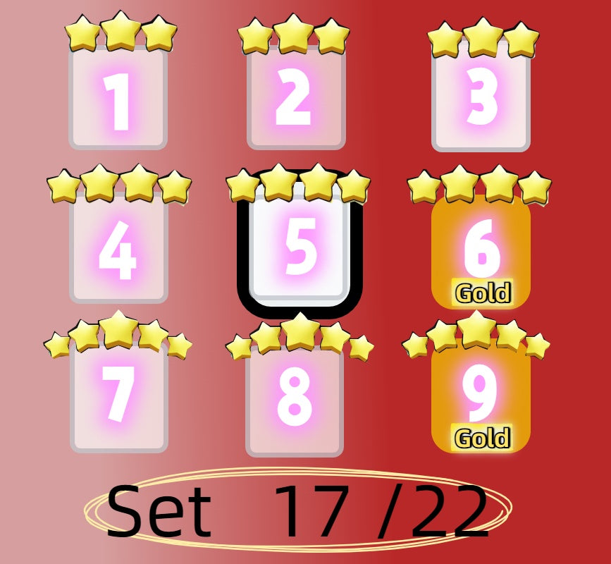 3 star、4 star and 5 star,Set 1 - Set 21 all Sticker