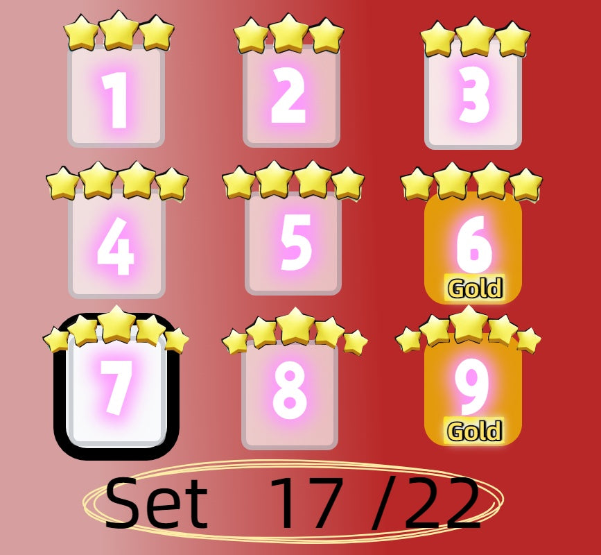 3 star、4 star and 5 star,Set 1 - Set 21 all Sticker