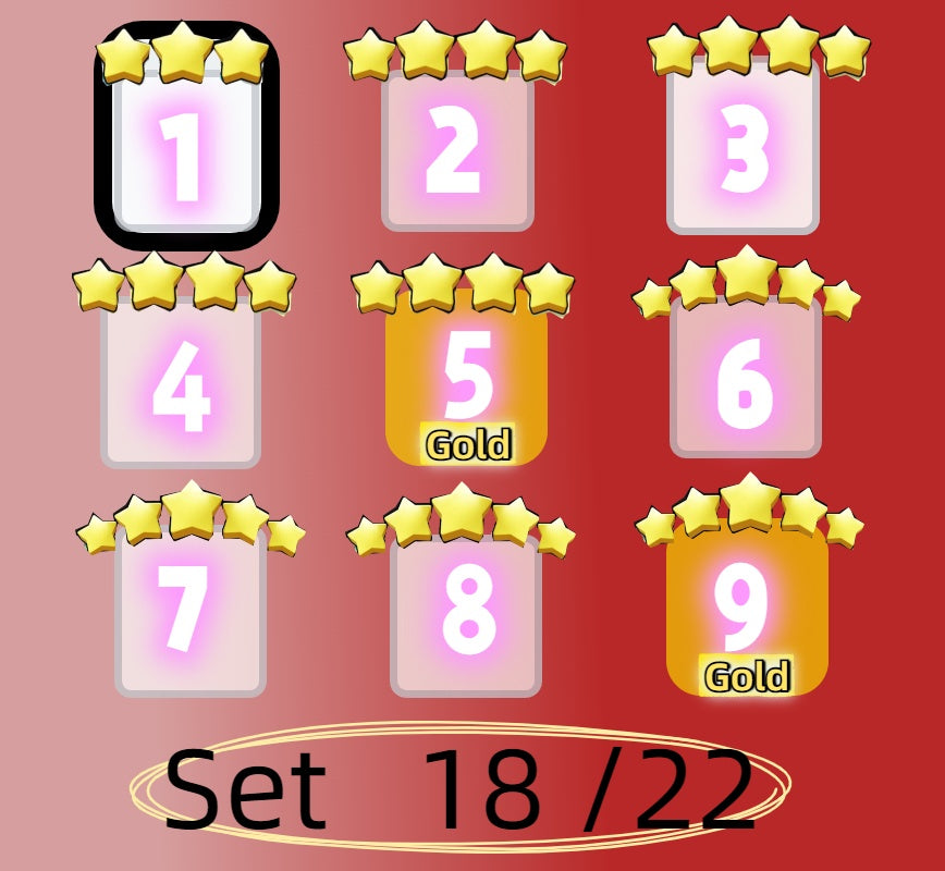 3 star、4 star and 5 star,Set 1 - Set 21 all Sticker