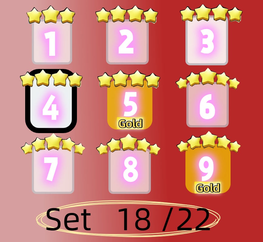 4 star and 5 star,Set 1 - Set 21 all Sticker