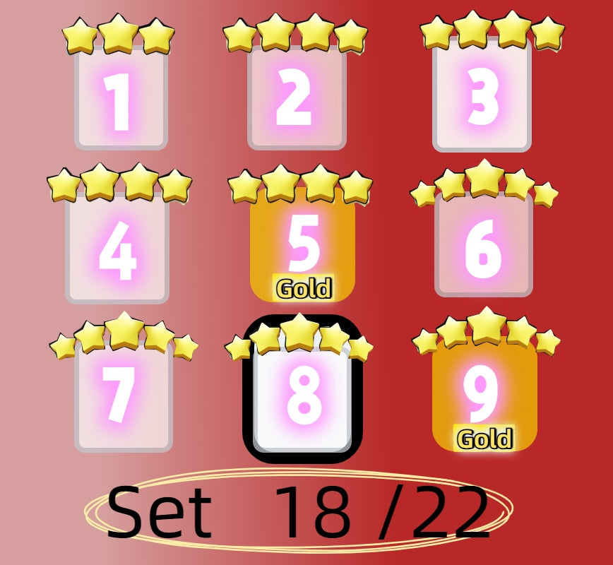 4 star and 5 star,Set 1 - Set 21 all Sticker