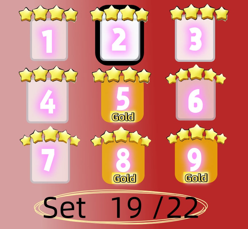 3 star、4 star and 5 star,Set 1 - Set 21 all Sticker