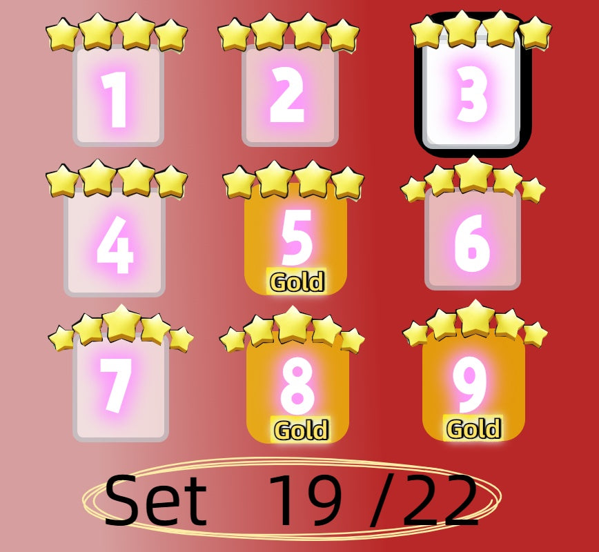4 star and 5 star,Set 1 - Set 21 all Sticker