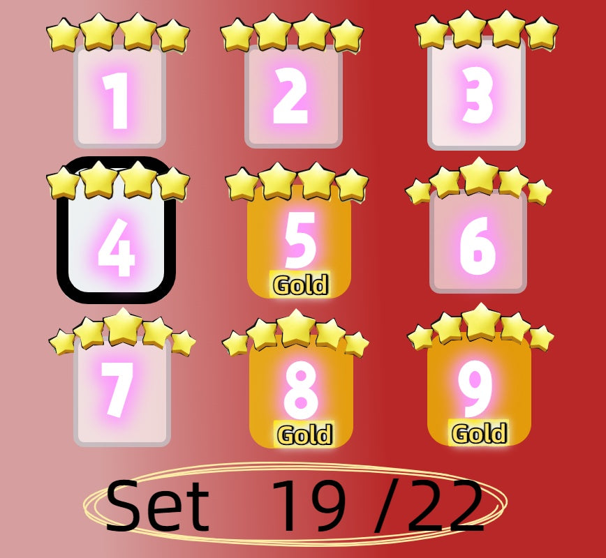 3 star、4 star and 5 star,Set 1 - Set 21 all Sticker