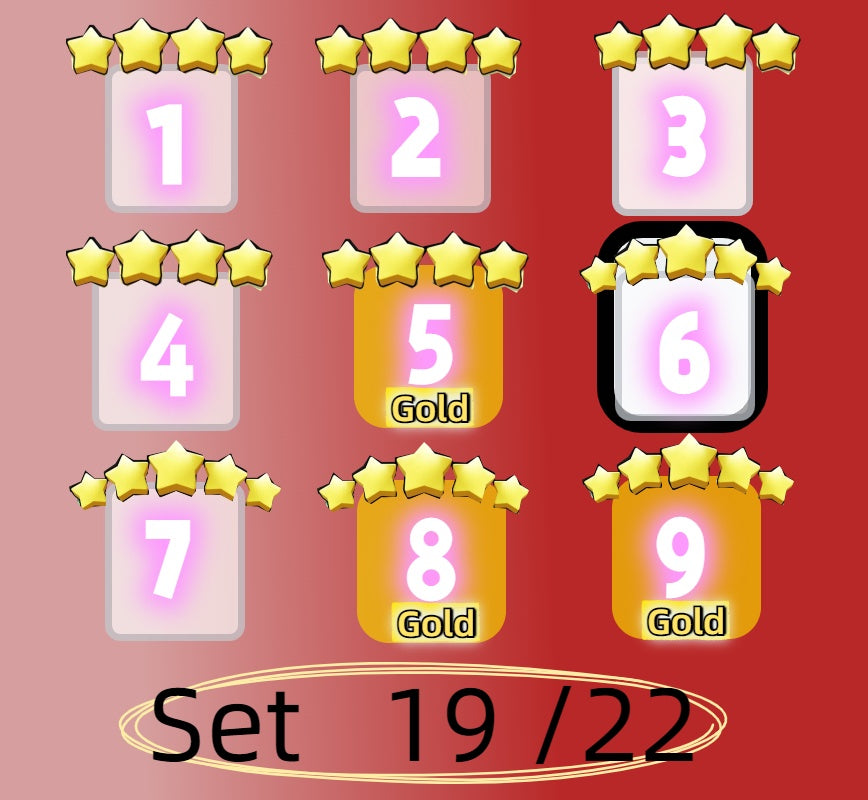 4 star and 5 star,Set 1 - Set 21 all Sticker