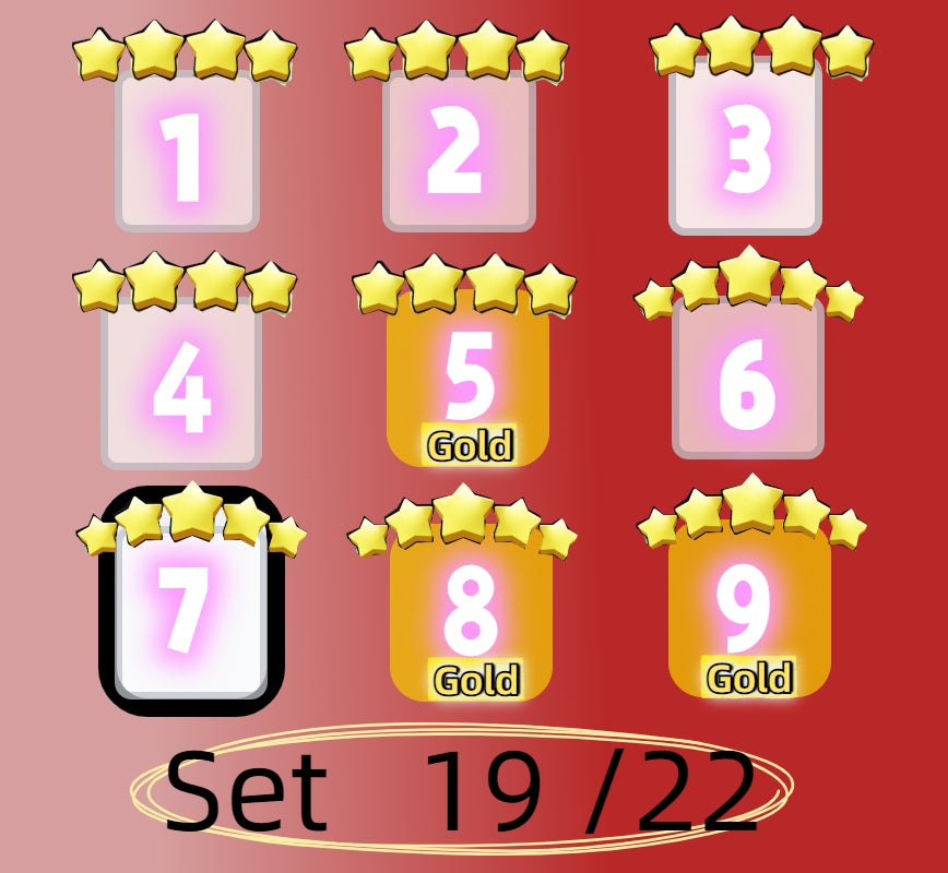 4 star and 5 star,Set 1 - Set 21 all Sticker