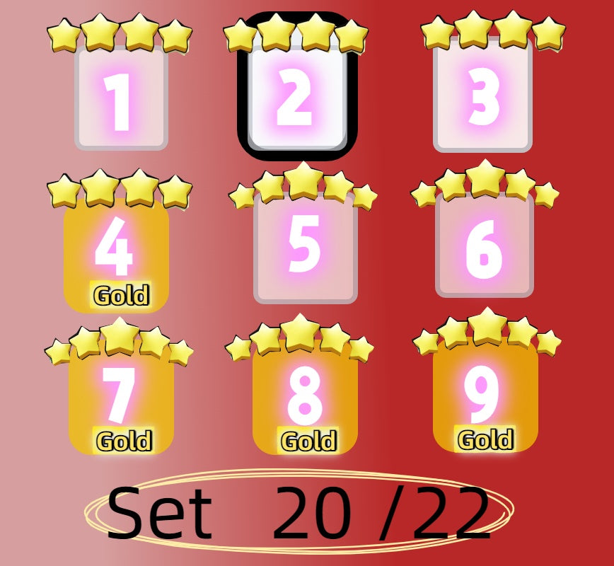 3 star、4 star and 5 star,Set 1 - Set 21 all Sticker
