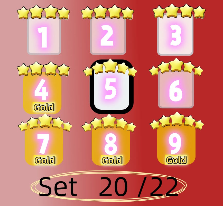 3 star、4 star and 5 star,Set 1 - Set 21 all Sticker