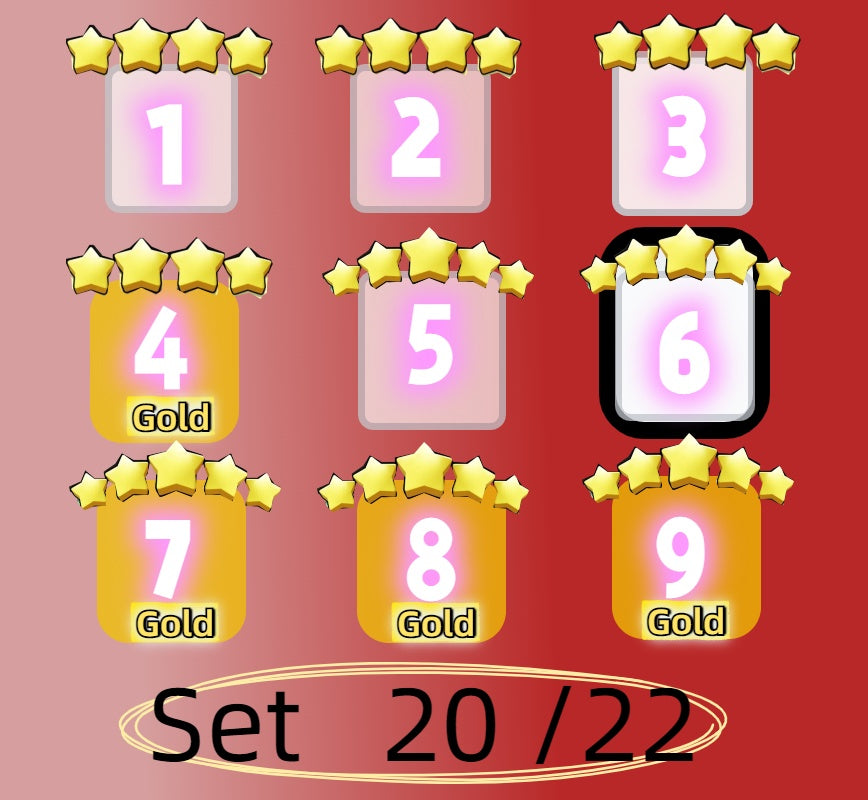 3 star、4 star and 5 star,Set 1 - Set 21 all Sticker