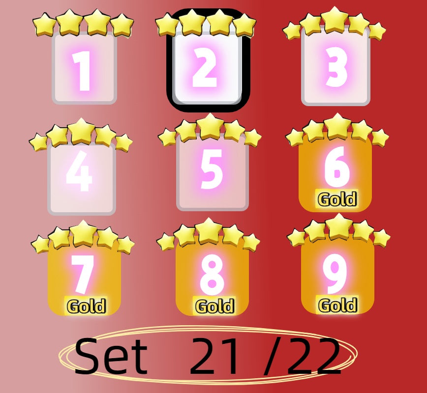 4 star and 5 star,Set 1 - Set 21 all Sticker