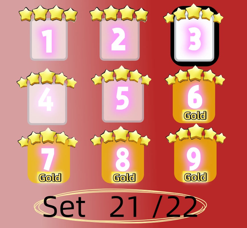 4 star and 5 star,Set 1 - Set 21 all Sticker