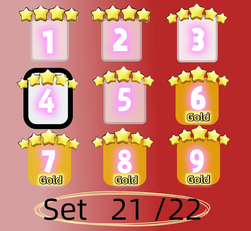 4 star and 5 star,Set 1 - Set 21 all Sticker
