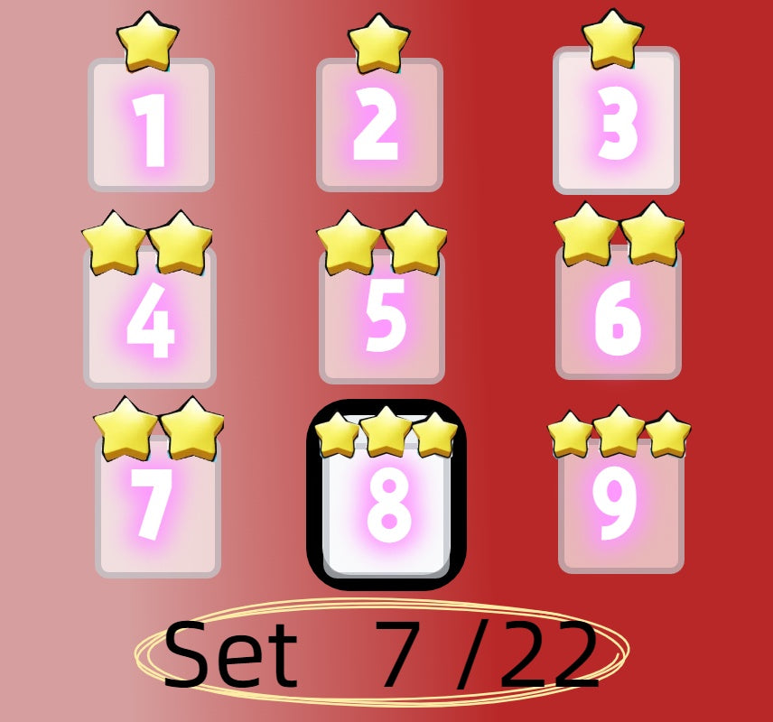 3 star、4 star and 5 star,Set 1 - Set 21 all Sticker