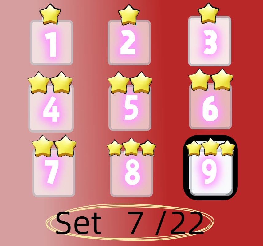 3 star、4 star and 5 star,Set 1 - Set 21 all Sticker