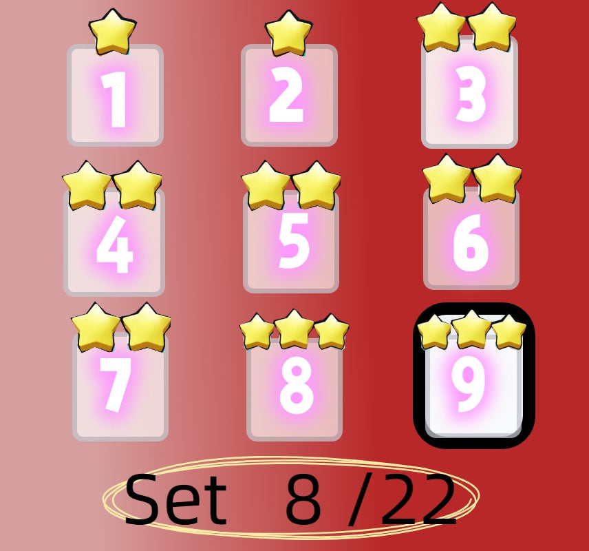 3 star、4 star and 5 star,Set 1 - Set 21 all Sticker